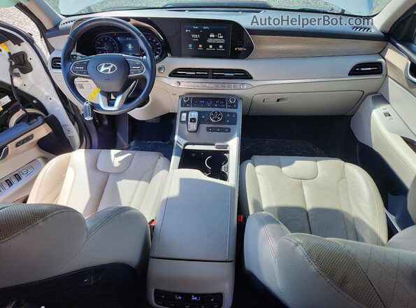 KM8R4DHE3LU052833 2020 HYUNDAI PALISADE White წინა პანელის ხედი