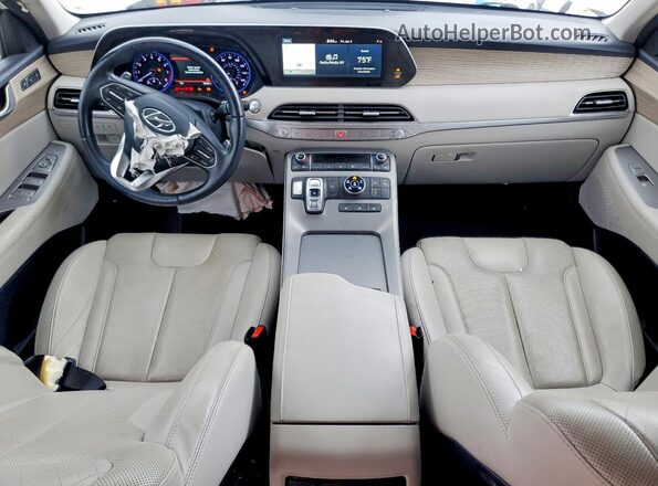 KM8R4DHE3MU205065 2021 HYUNDAI PALISADE White წინა პანელის ხედი