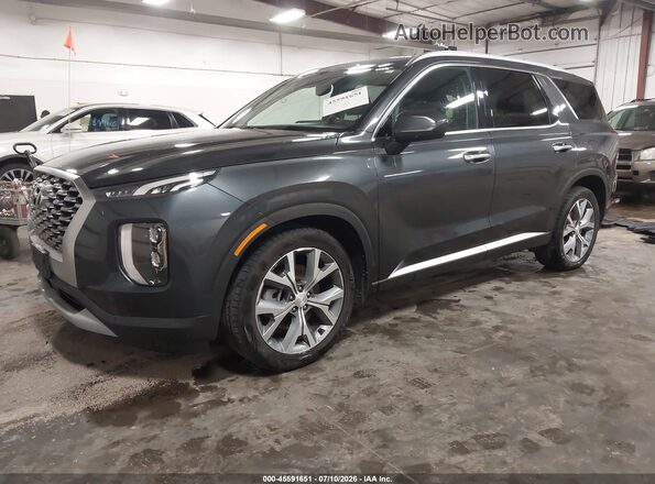KM8R4DHE4LU084609 2020 HYUNDAI PALISADE Gray Vista tres cuartos delantera izquierda