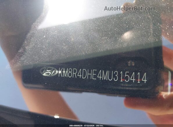 KM8R4DHE4MU315414 2021 HYUNDAI PALISADE White 