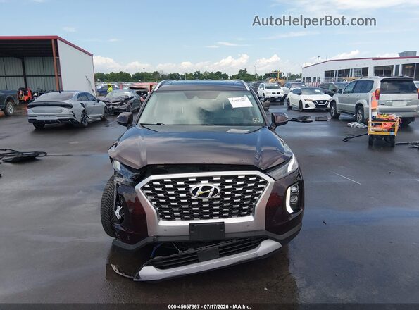 KM8R4DHEXNU439320 2022 HYUNDAI PALISADE Burgundy Սարքավորումների վահանակի տեսք