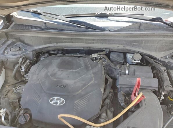 KM8R54HE0LU138050 2020 HYUNDAI PALISADE Black Vista del compartimento del motor
