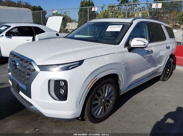 KM8R54HE2LU072066 2020 HYUNDAI PALISADE White Առջևի ձախ երեք քառորդ տեսարան