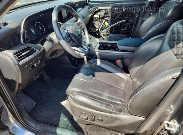 KM8R54HE4MU222339 2021 HYUNDAI PALISADE Серый Вид салона спереди