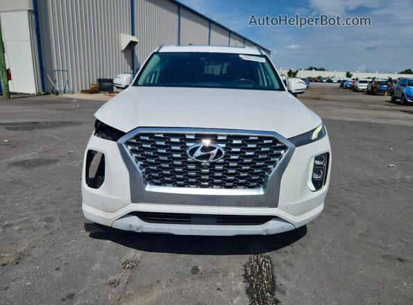 KM8R54HEXMU227335 2021 HYUNDAI PALISADE White Դիմացի տեսք