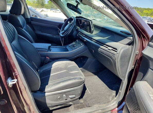 KM8R5DGE5PU584833 2023 HYUNDAI PALISADE Burgundy Вид салону спереду