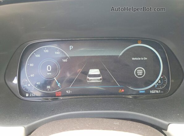 KM8R5DHE1LU129597 2020 HYUNDAI PALISADE Black Widok zestawu wskaźników