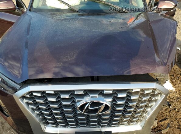KM8R5DHE1MU250051 2021 HYUNDAI PALISADE Burgundy ძრავის განყოფილების ხედი