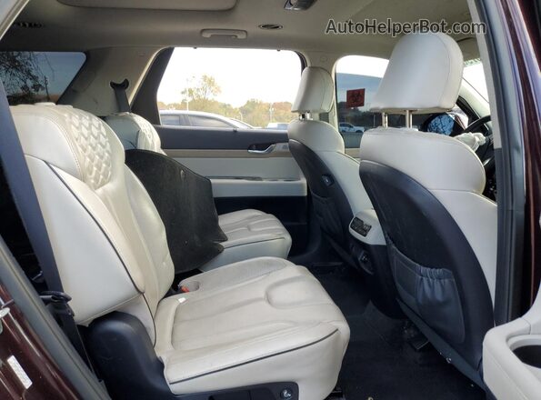 KM8R5DHE1MU250051 2021 HYUNDAI PALISADE Burgundy უკანა სალონის ხედი