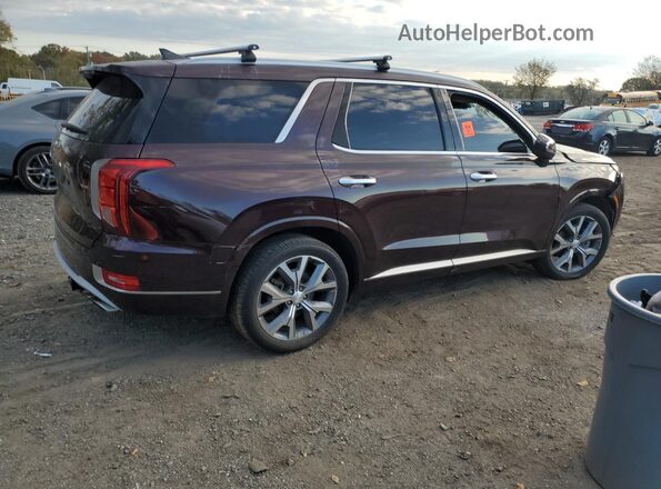 KM8R5DHE1MU250051 2021 HYUNDAI PALISADE Burgundy უკანა მარჯვენა
