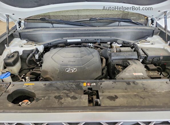 KM8R5DHE3LU092164 2020 HYUNDAI PALISADE White ძრავის განყოფილების ხედი