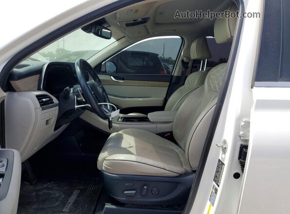 KM8R5DHE4MU225368 2021 HYUNDAI PALISADE White Вид салону спереду