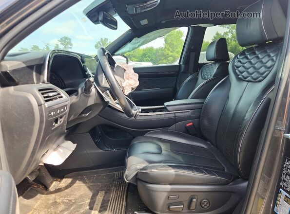 KM8R5DHE5LU087354 2020 HYUNDAI PALISADE Серый Вид салона спереди