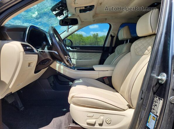 KM8R5DHE8LU055062 2020 HYUNDAI PALISADE Gray წინა სალონის ხედი