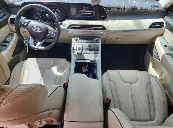 KM8R5DHE8LU055062 2020 HYUNDAI PALISADE Gray წინა პანელის ხედი