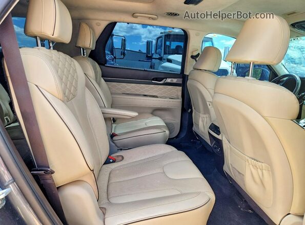 KM8R5DHE8LU055062 2020 HYUNDAI PALISADE Gray უკანა სალონის ხედი