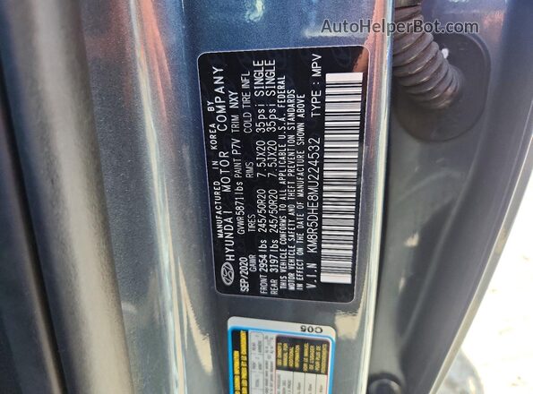 KM8R5DHE8MU224532 2021 HYUNDAI PALISADE Серый Вид подкапотного пространства