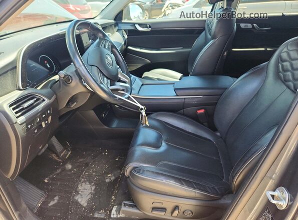 KM8R5DHE8MU224532 2021 HYUNDAI PALISADE Серый Вид салона спереди