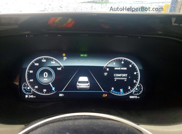 KM8R5DHE8MU315512 2021 HYUNDAI PALISADE White Instrument cluster view