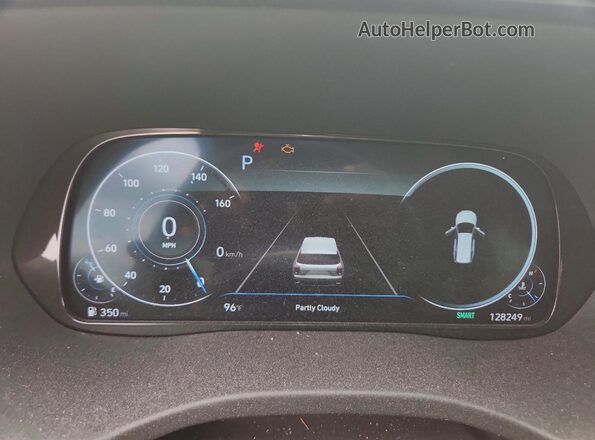 KM8R5DHE9LU035452 2020 HYUNDAI PALISADE Charcoal ხელსაწყოთა პანელის ხედი