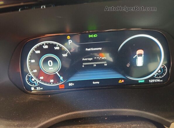 KM8R5DHE9LU068144 2020 HYUNDAI PALISADE Blue Widok zestawu wskaźników