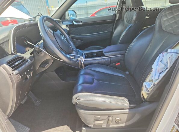 KM8R5DHEXLU044919 2020 HYUNDAI PALISADE White Vista interior delantera