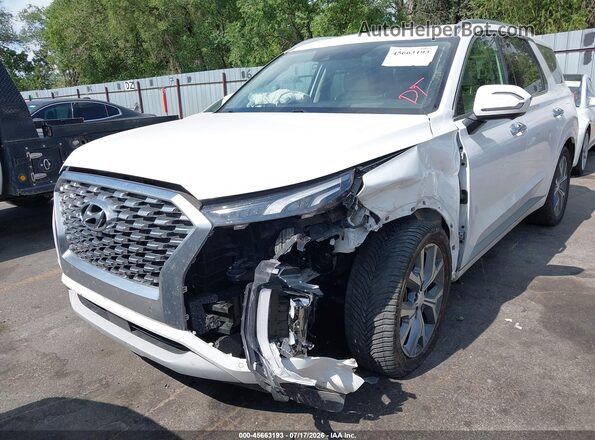 KM8R5DHEXMU210860 2021 HYUNDAI PALISADE White Դիմացի տեսք