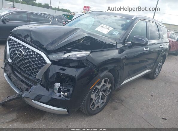 KM8R74HE2MU318173 2021 HYUNDAI PALISADE Black Przód lewy