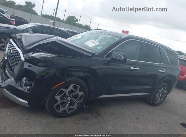 KM8R74HE2MU318173 2021 HYUNDAI PALISADE Black Widok wnętrza z tyłu