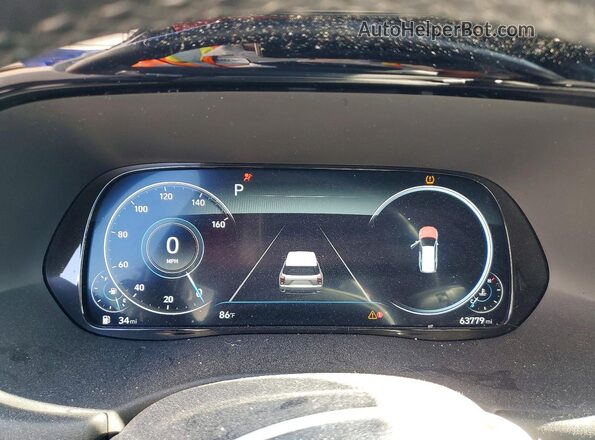 KM8R74HE4MU262768 2021 HYUNDAI PALISADE White Vista del cuadro de instrumentos