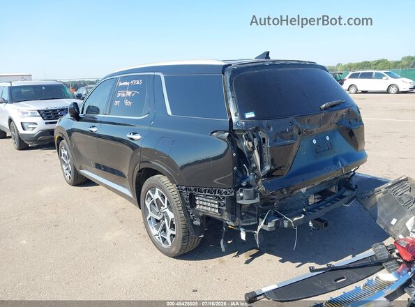 KM8R74HE4MU318238 2021 HYUNDAI PALISADE Black Հետևի ձախ