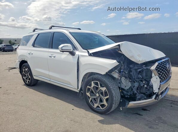 KM8R74HE8NU355682 2022 HYUNDAI PALISADE White Delantero derecho