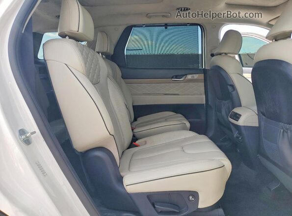 KM8R74HE8NU355682 2022 HYUNDAI PALISADE White Vista interior trasera