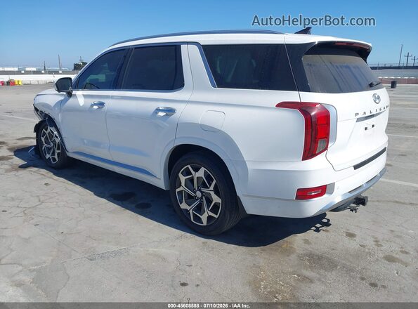 KM8R74HEXMU284385 2021 HYUNDAI PALISADE White Задня ліва чверть