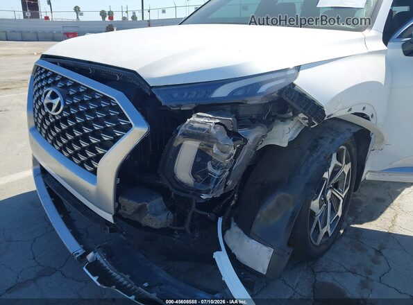 KM8R74HEXMU284385 2021 HYUNDAI PALISADE White Вид спереду