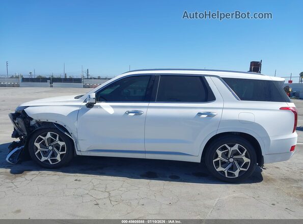 KM8R74HEXMU284385 2021 HYUNDAI PALISADE White Панорамний вид салону 360°