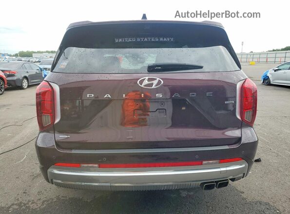 KM8R7DGE0PU600382 2023 HYUNDAI PALISADE Burgundy Rear view