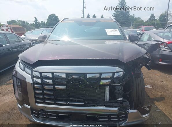 KM8R7DGE0PU640073 2023 HYUNDAI PALISADE Burgundy ხელსაწყოთა პანელის ხედი