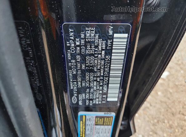 KM8R7DGE1PU632158 2023 HYUNDAI PALISADE Black Widok naklejki z numerem VIN