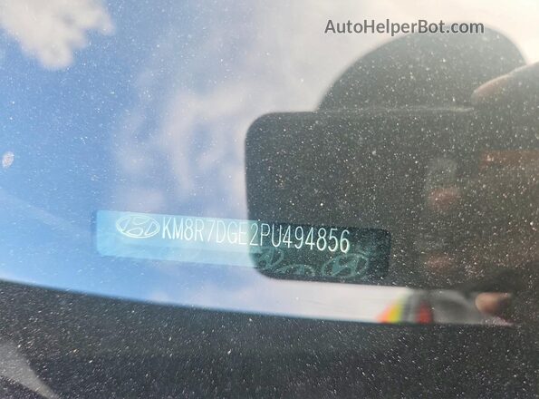 KM8R7DGE2PU494856 2023 HYUNDAI PALISADE Black VIN კოდის სტიკერის ხედი