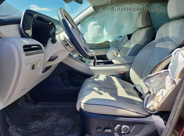 KM8R7DGE3PU510952 2023 HYUNDAI PALISADE Фиолетовый Вид салона спереди