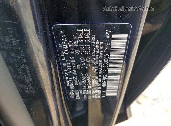KM8R7DGE3RU650065 2024 HYUNDAI PALISADE Black VIN კოდის სტიკერის ხედი
