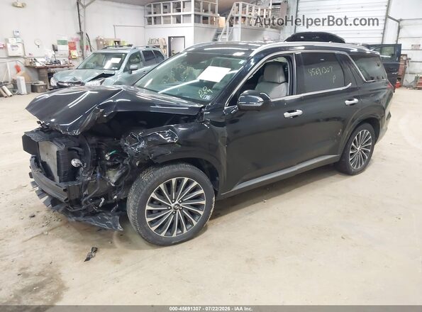 KM8R7DGE7PU586500 2023 HYUNDAI PALISADE Black Առջևի ձախ երեք քառորդ տեսարան