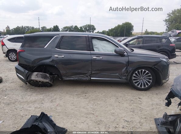 KM8R7DGEXSU919829 2025 HYUNDAI PALISADE Gray Vista interior trasera