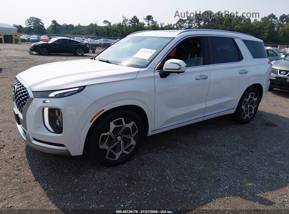 KM8R7DHE2MU255785 2021 HYUNDAI PALISADE White Передня ліва чверть