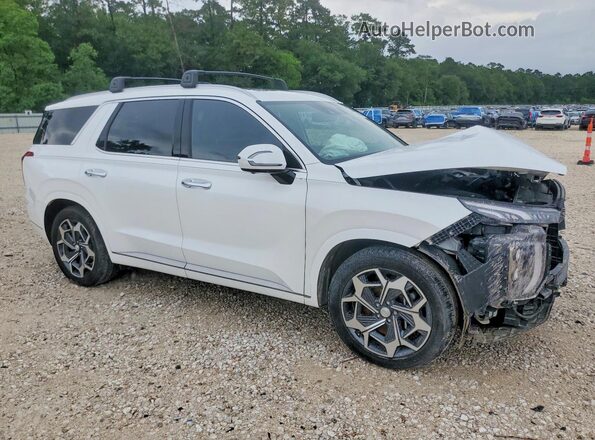 KM8R7DHE2MU325012 2021 HYUNDAI PALISADE White Передня права чверть