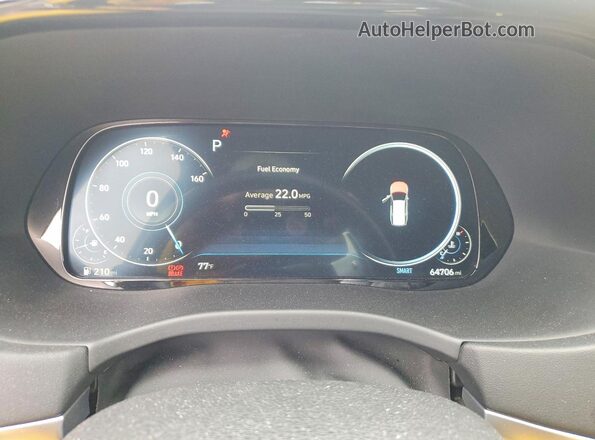 KM8R7DHE2MU325012 2021 HYUNDAI PALISADE White Вид щитка приладів