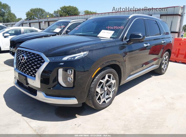 KM8R7DHE3MU317808 2021 HYUNDAI PALISADE Черный Передняя левая четверть