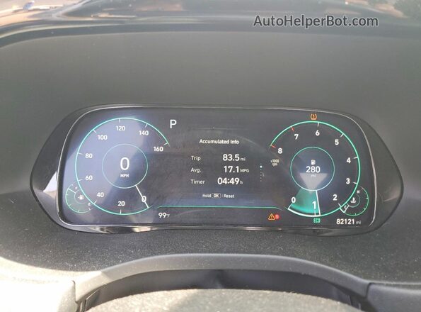 KM8R7DHE4MU295186 2021 HYUNDAI PALISADE White Widok zestawu wskaźników