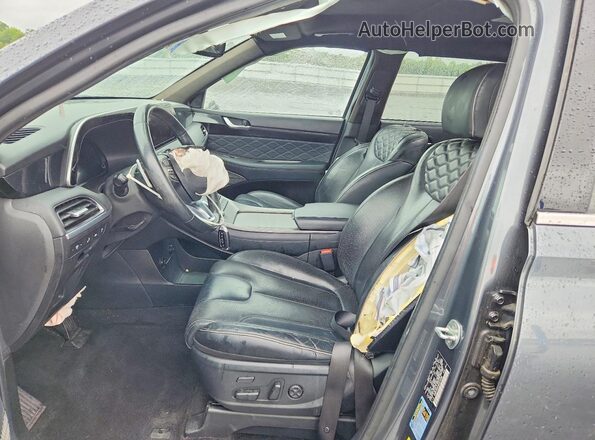 KM8R7DHE4MU315498 2021 HYUNDAI PALISADE Gray Вид салону спереду